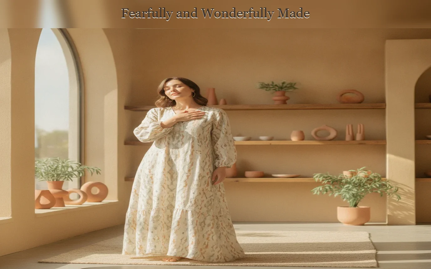 Photoreal pregnant woman resting beside a softly lit window with an open Bible, warm sand and sage tones, natural linen 